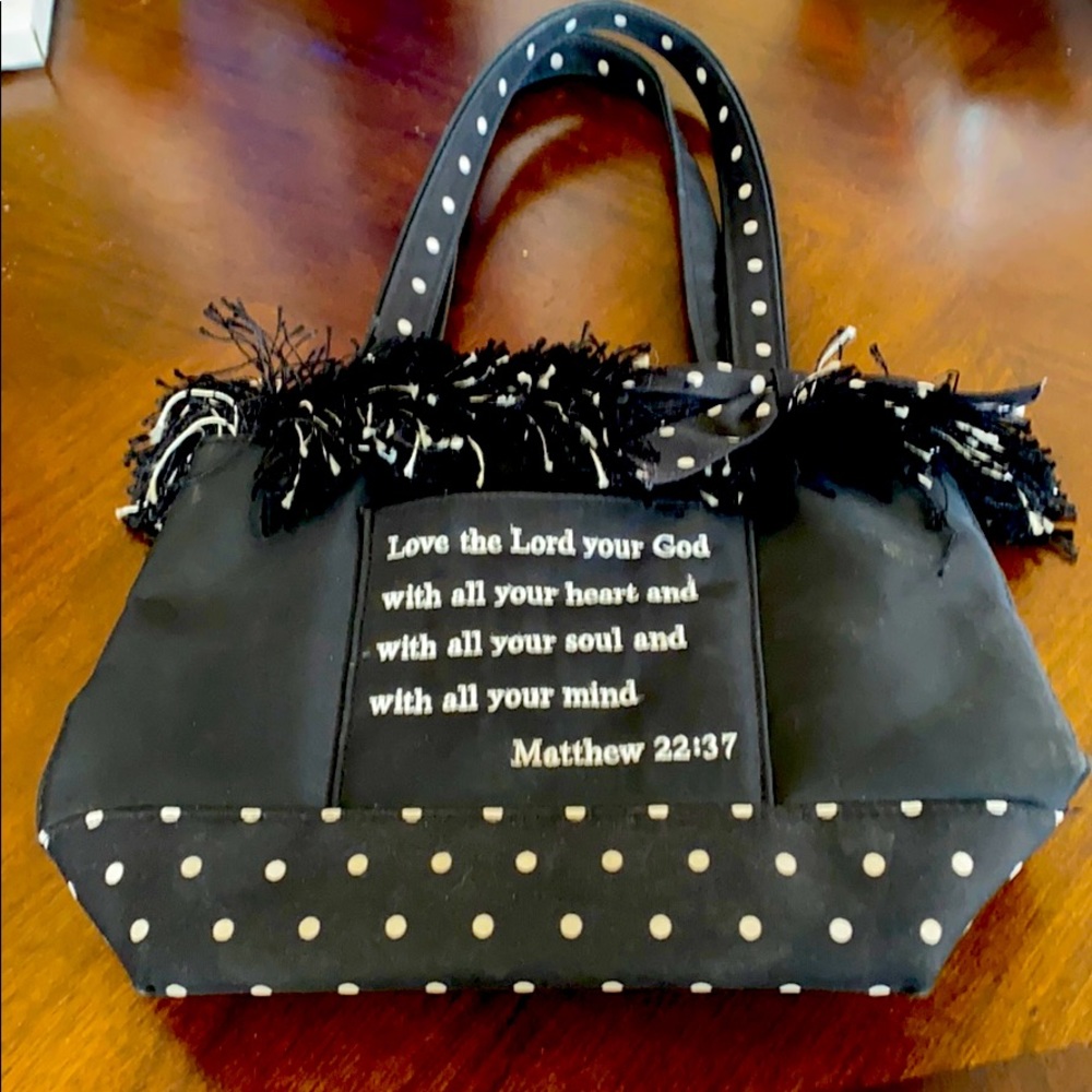 Black Polka Dot Satchel